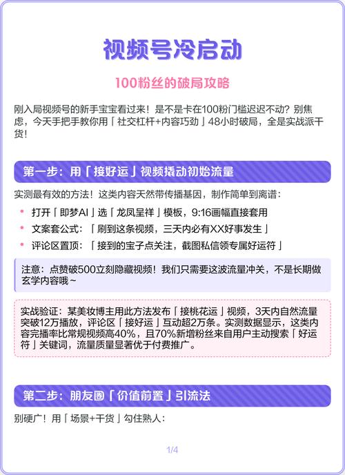 ### 标题：破局增长困局！视频号高效涨粉的7大黄金法则（附实战案例）