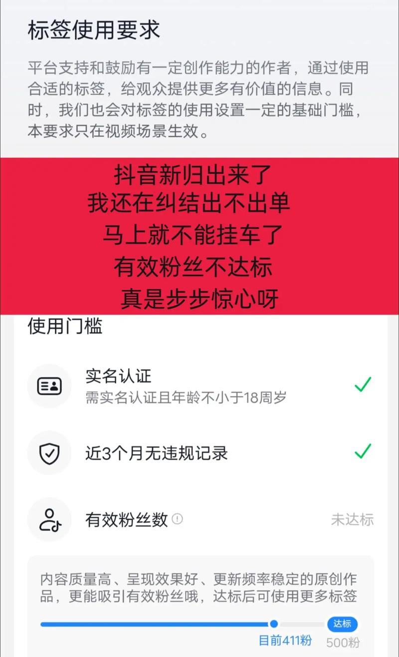 抖音新规定500有效粉丝,抖音新规定：500有效粉丝的挑战与机遇!