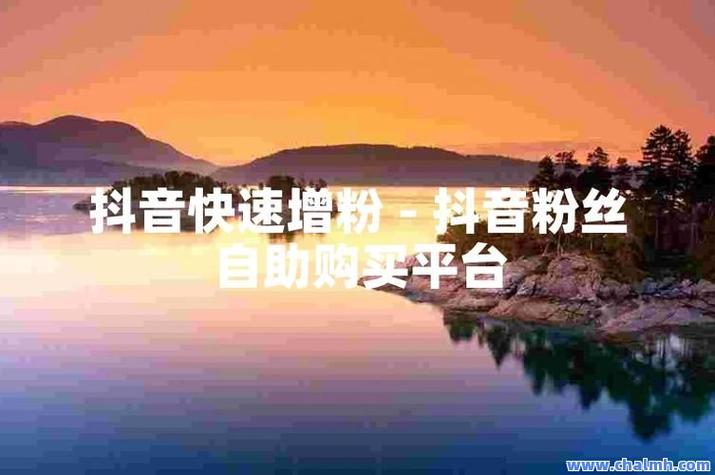 抖音买粉自助平台
