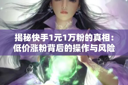 揭秘快手1元1万粉的真相:低价涨粉背后的操作与风险 揭秘快手1元1万粉的真相:低价涨粉背后的操作与风险