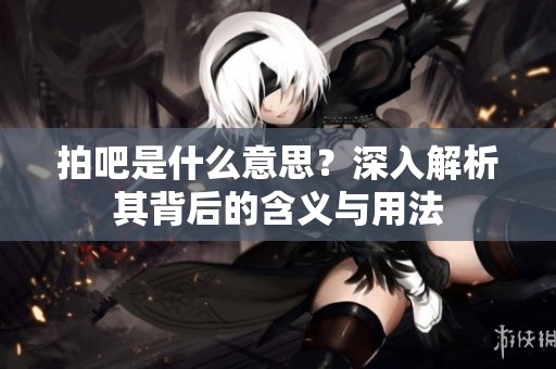 拍吧是什么意思？深入解析其背后的含义与用法