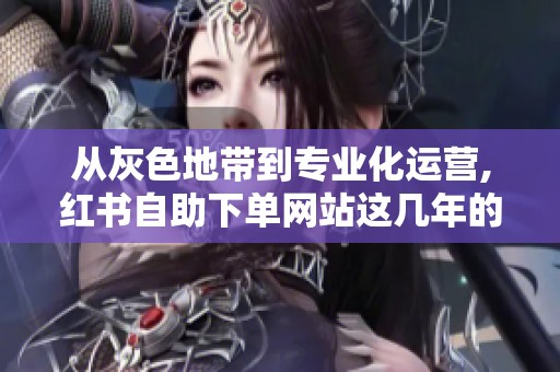 从灰色地带到专业化运营,红书自助下单网站这几年的变化轨迹