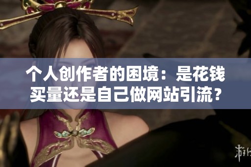 个人创作者的困境：是花钱买量还是自己做网站引流？