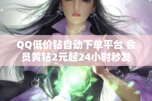 QQ低价钻自动下单平台 会员黄钻2元起24小时秒发