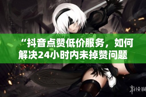 “抖音点赞低价服务，如何解决24小时内未掉赞问题？”