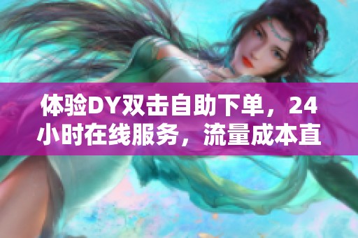 体验DY双击自助下单，24小时在线服务，流量成本直降50%