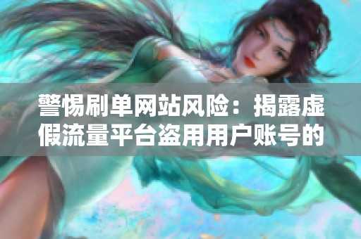 警惕刷单网站风险：揭露虚假流量平台盗用用户账号的黑幕与危害