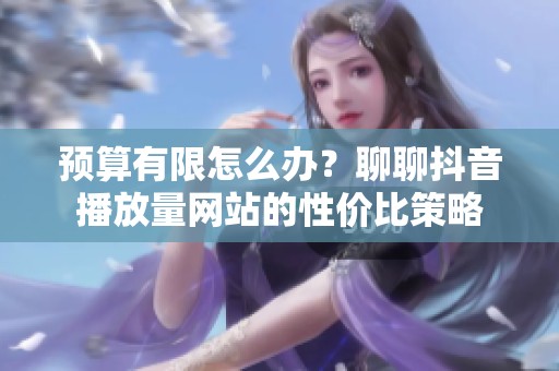 预算有限怎么办?聊聊抖音播放量网站的性价比策略 预算有限怎么办?聊聊抖音播放量网站的性价比策略