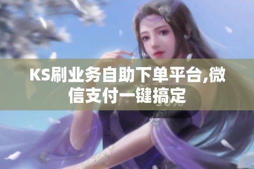 KS刷业务自助下单平台,微信支付一键搞定