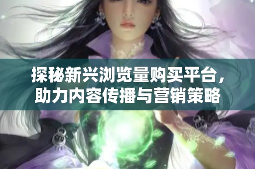 探秘新兴浏览量购买平台，助力内容传播与营销策略