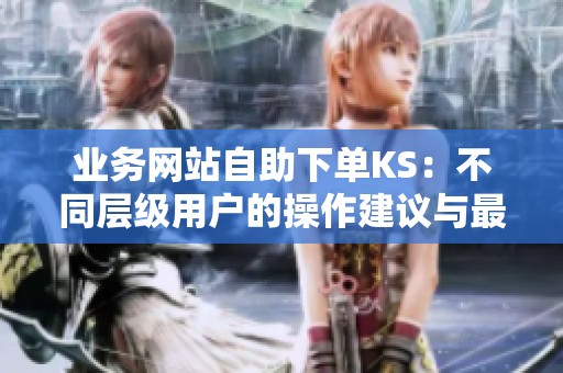 业务网站自助下单KS：不同层级用户的操作建议与最佳实践