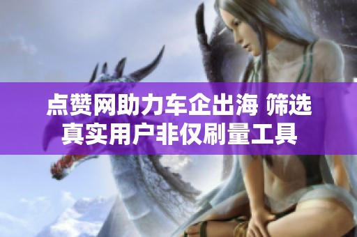 点赞网助力车企出海 筛选真实用户非仅刷量工具 点赞网助力车企出海 筛选真实用户非仅刷量工具