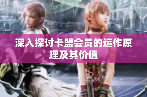 深入探讨卡盟会员的运作原理及其价值