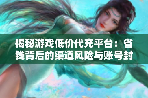 揭秘游戏低价代充平台:省钱背后的渠道风险与账号封停隐患 揭秘游戏低价代充平台:省钱背后的渠道风险与账号封停隐患