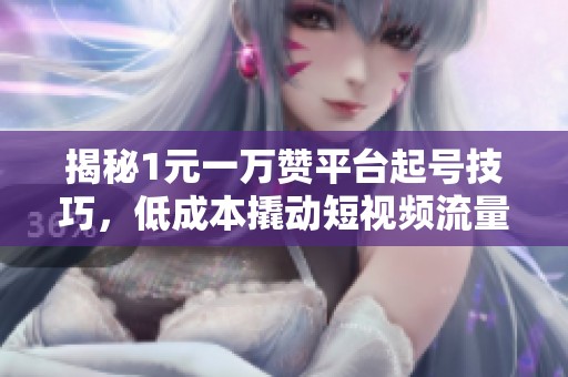 揭秘1元一万赞平台起号技巧，低成本撬动短视频流量的秘诀