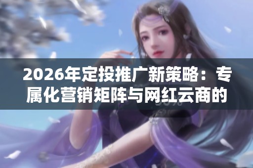 2026年定投推广新策略：专属化营销矩阵与网红云商的售后服务优化