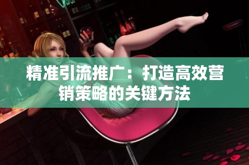 精准引流推广：打造高效营销策略的关键方法