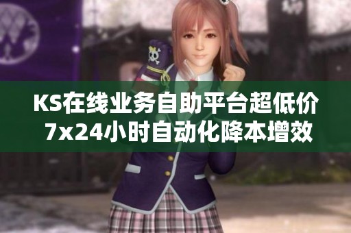 KS在线业务自助平台超低价 7x24小时自动化降本增效 KS在线业务自助平台超低价 7x24小时自动化降本增效