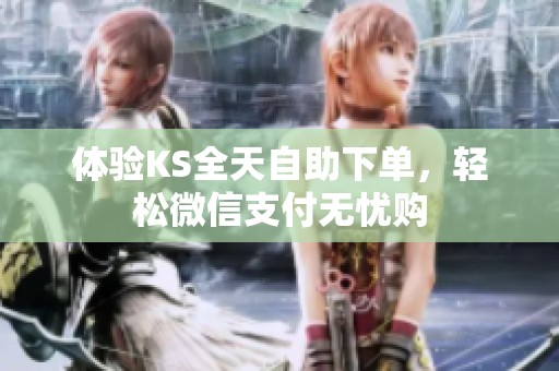 体验KS全天自助下单,轻松微信支付无忧购 体验KS全天自助下单,轻松微信支付无忧购