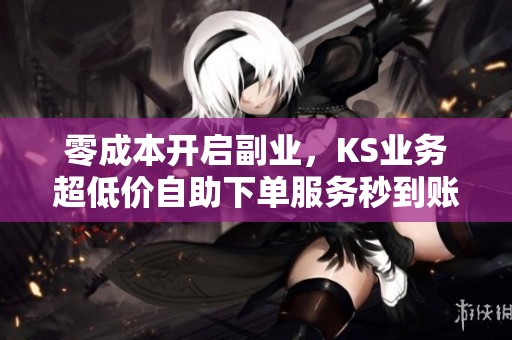 零成本开启副业,KS业务超低价自助下单服务秒到账 零成本开启副业,KS业务超低价自助下单服务秒到账