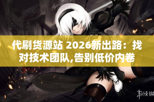 代刷货源站 2026新出路:找对技术团队,告别低价内卷 代刷货源站 2026新出路:找对技术团队,告别低价内卷