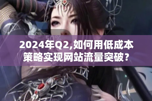 2024年Q2,如何用低成本策略实现网站流量突破? 2024年Q2,如何用低成本策略实现网站流量突破?
