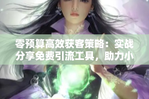 零预算高效获客策略:实战分享免费引流工具,助力小企业和个人成功 零预算高效获客策略:实战分享免费引流工具,助力小企业和个人成功